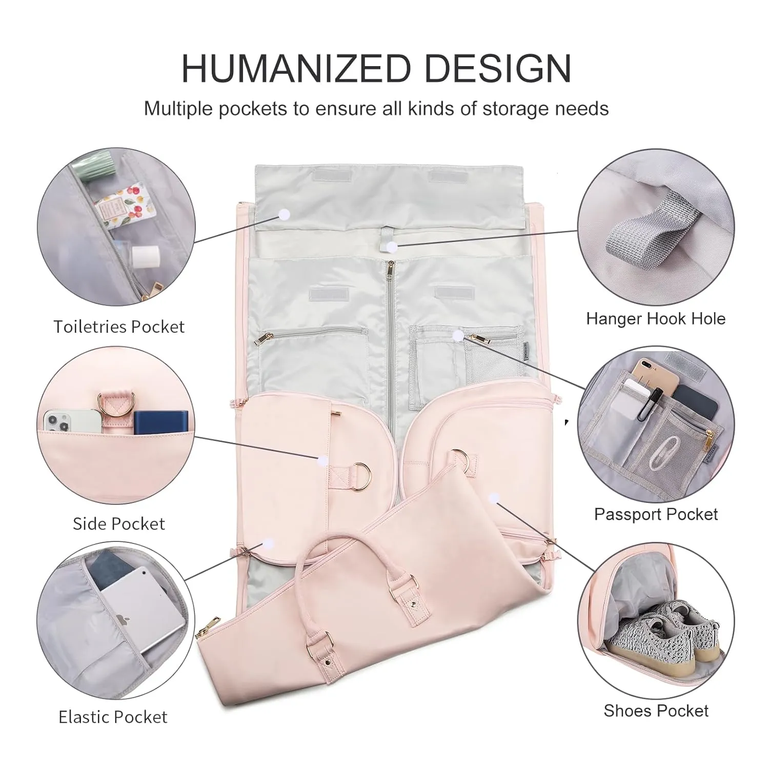 Convertible Carry on Garment Bag for Women