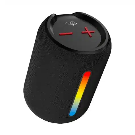 itel Groove Mini Bluetooth Speaker – Portable Wireless RGB Speaker with Deep Bass & Long Battery Life