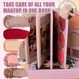 All-in-One Beauty Book Makeup Palette – Eyeshadow, Blush, Highlighter & Lip Color Collection