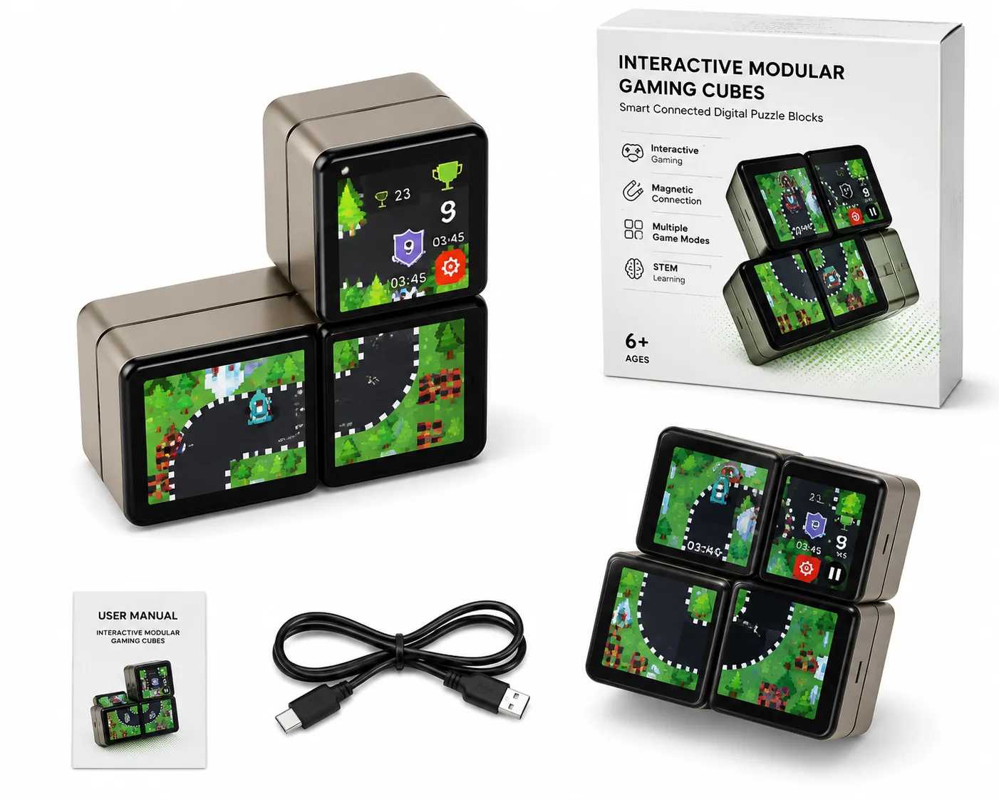 Interactive Modular Electronic Gaming Cubes