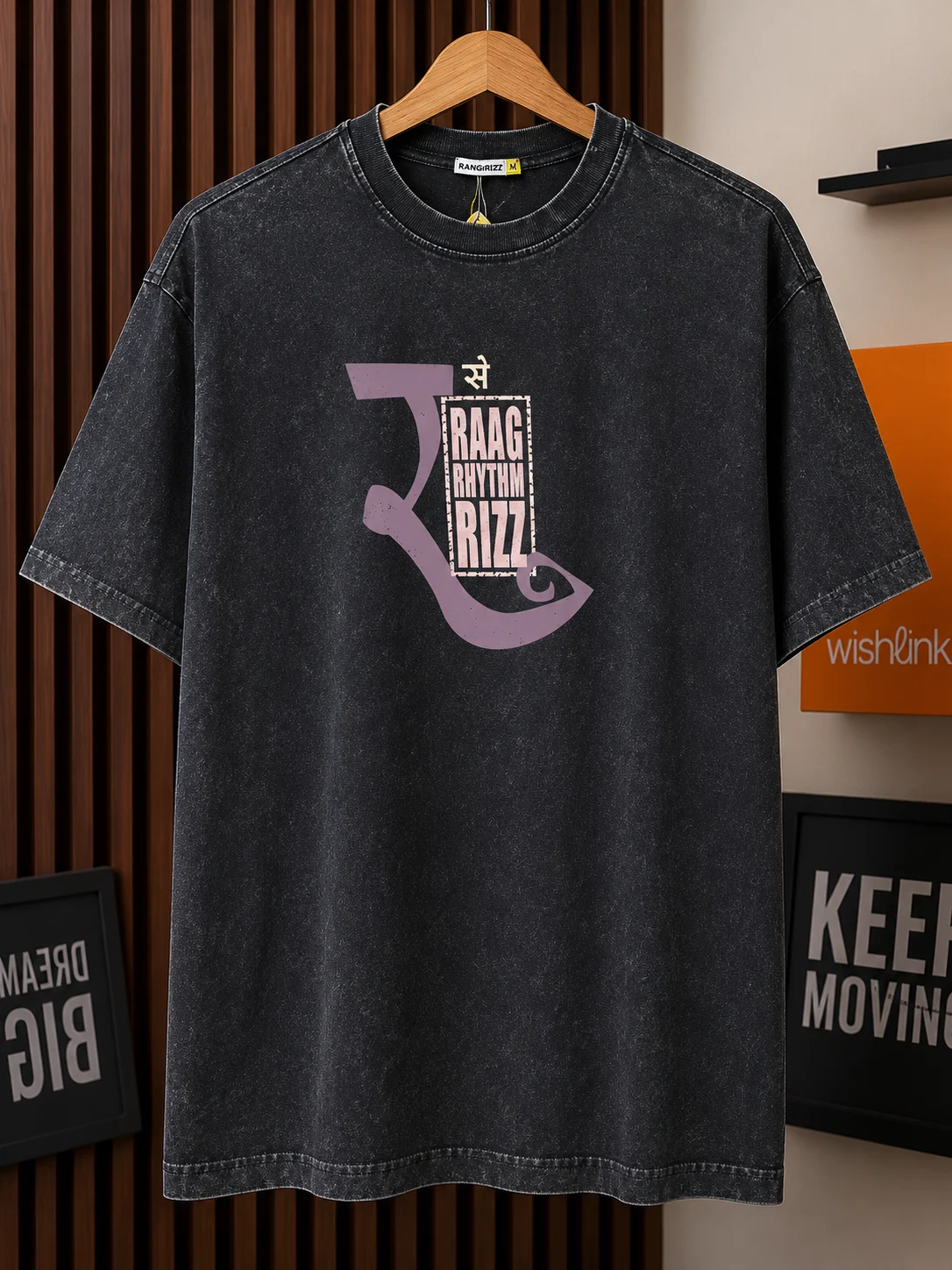 Men's Oversized Acid Wash Graphic T-Shirt